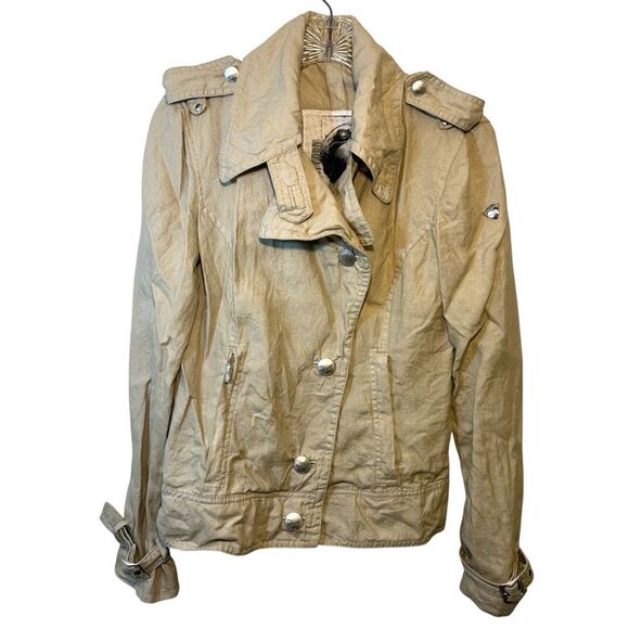 Post card Bergdorff Goodman ladies coat 6 brown linen moto biker capsule casual - Picture 16 of 16